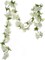 2 Pcs White Cherry Blossom Artificial Flower Garland – 7.2 ft Silk Hanging Vines for Home & Wedding Décor